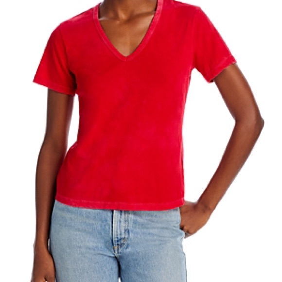 NWT SIZE M Cotton Citizen Vivid Red Short Sleeve Tee - Picture 1 of 6